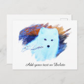 *~* Twig AP18 - Snow Fox White Fox Arctic Polar Postkarte (Vorne/Hinten)