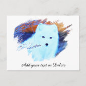 *~* Twig AP18 - Snow Fox White Fox Arctic Polar Postkarte (Vorderseite)