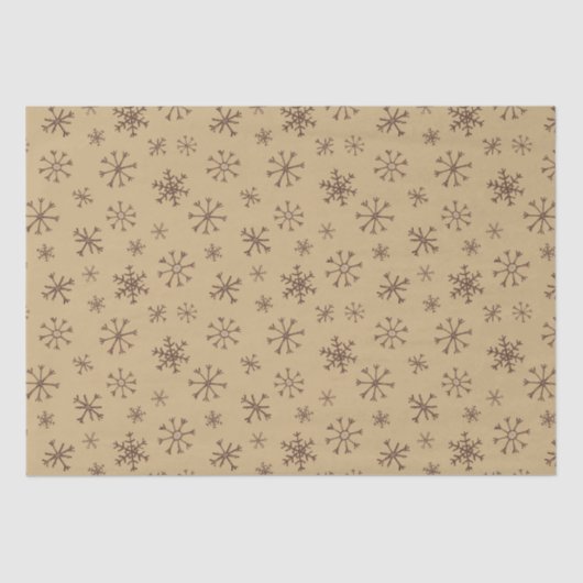 Twig Snowflakes Tissue Paper Seidenpapier (Vorderseite)