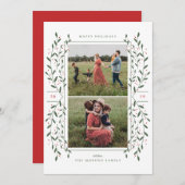 Twigs & Berries 2 Foto Ferienkarte Einladung (Vorne/Hinten)