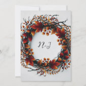 Twigs & Blätter Elegante Herbsthochzeit Einladung (Rückseite)