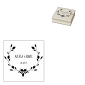 Twigs & Flowers Wedding Monogram Gummistempel (Stempel)