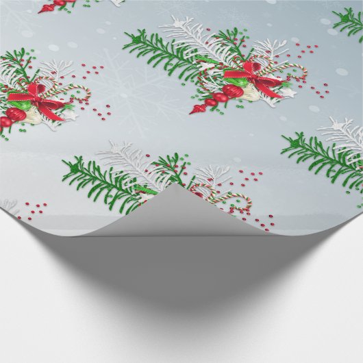 Twigs und Candy Cane Geschenkpapier (Ecke)