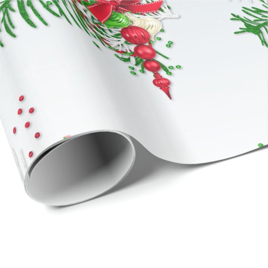 Twigs und Candy Cane Geschenkpapier (Rolleneckpunkt)
