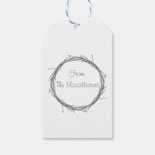 Twigs & Vines Geschenkanhänger (Rückseite)