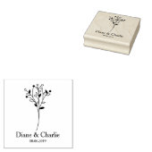 Twigs Wedding Monogram Gummistempel (Stempel)