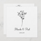 Twigs Wedding Monogram Invitation Design Einladung (Vorne/Hinten)