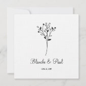 Twigs Wedding Monogram Invitation Design Einladung (Vorderseite)