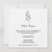 Twigs Wedding Monogram Invitation Design Einladung (Rückseite)