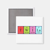 Twila Periodenmagnet Magnet (Vorderseite/Rückseite)