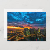Twilght Manhattan City Skyline Postkarte (Vorne/Hinten)