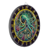Twilight Abyss Octopus Dartboard Dartscheibe (Vorderseite Links)