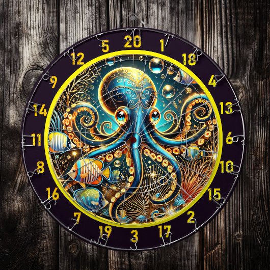 Twilight Abyss Octopus Dartboard Dartscheibe