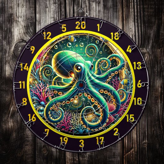 Twilight Abyss Octopus Dartboard Dartscheibe