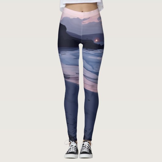 Twilight am Meer Leggings (Vorderseite)