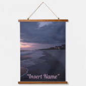 Twilight am Meer Wandteppich Mit Holzrahmen (Vorderseite)
