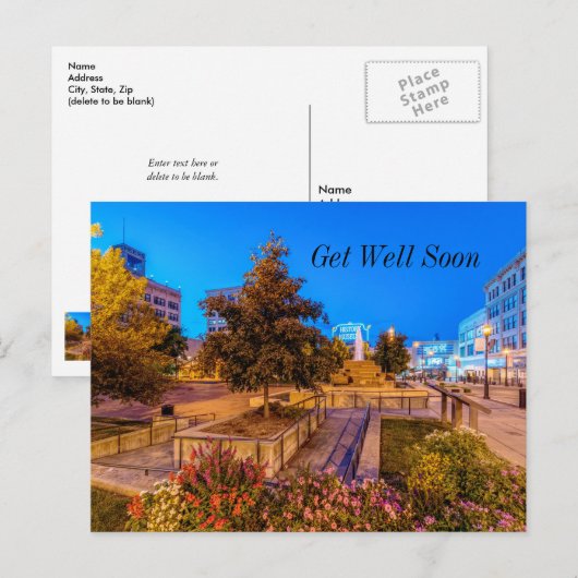 Twilight am Park Central Square Postkarte (Vorne/Hinten)