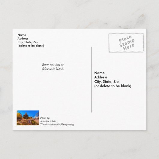 Twilight am Park Central Square Postkarte (Rückseite)