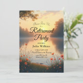 Twilight am See Whispers am Wasser Einladung (Stehend Vorderseite)