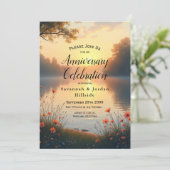 Twilight am See Whispers am Wasser Einladung (Stehend Vorderseite)