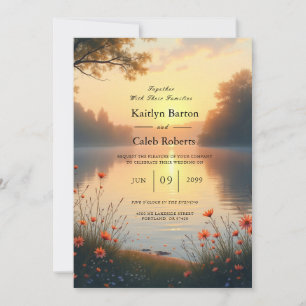 Twilight am See Whispers am Wasser Einladung