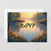 Twilight am See Whispers am Wasser Einladungspostkarte (Vorne/Hinten)