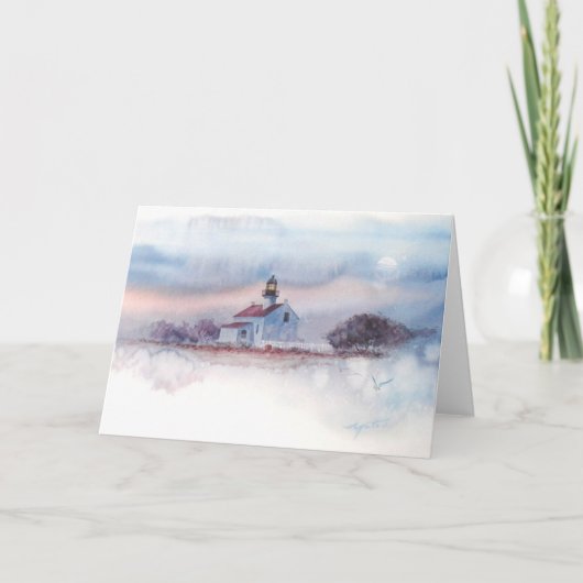 TWILIGHT AT OLD PT. LOMA LIGHTHOUSE, SAN DIEGO, CA KARTE (Vorderseite)