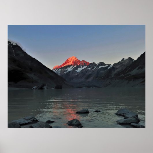 Twilight auf Aoraki Poster (Vorne)