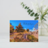 Twilight auf dem Park Central Square Denken Sie an Postkarte (Stehend Vorderseite)