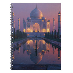 Twilight auf dem Taj - Ewiges Symbol der Liebe Notizblock