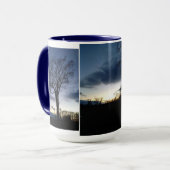 Twilight auf den Baum im Winter Tasse (Vorderseite Links)