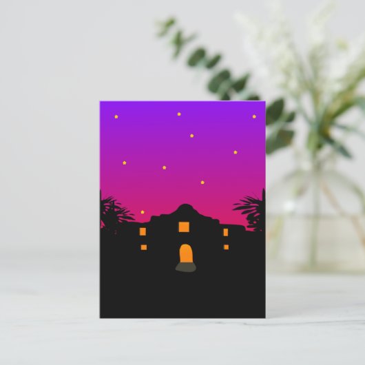 Twilight auf der Alamo Postkarte (Stehend Vorderseite)
