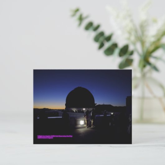 Twilight auf der Dachterrasse des Griffith-Observa Postkarte (Stehend Vorderseite)