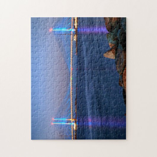 Twilight auf der Indian River Inlet Bridge Puzzle (Vertikal)