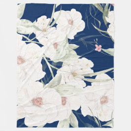 Twilight Bloom I Fleece Blanket - Florals