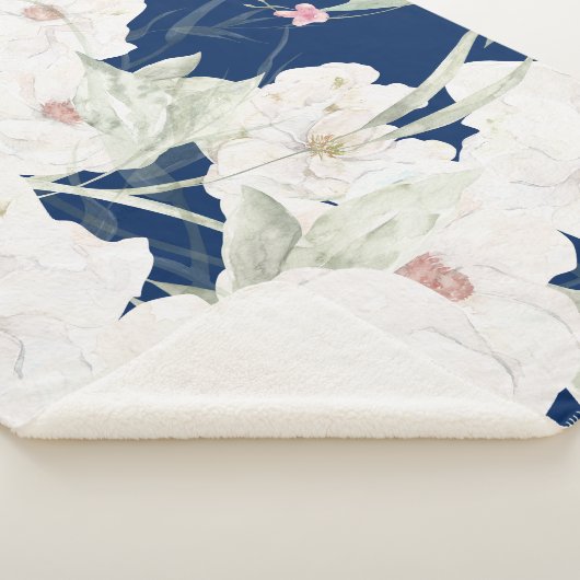 Twilight Bloom I Sherpa Blanket - Florals Sherpadecke (3/4)