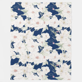 Twilight Bloom II Fleece Blanket - Florals