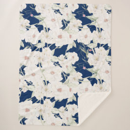 Twilight Bloom II Sherpa Blanket - Florals Sherpadecke