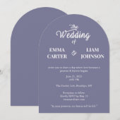 Twilight Bloom Minimal Wedding Einladung (Vorne/Hinten)