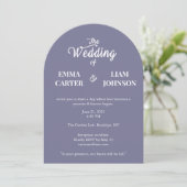 Twilight Bloom Minimal Wedding Einladung (Stehend Vorderseite)