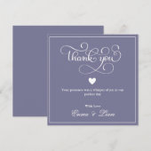 Twilight Bloom Minimal Wedding Flat Thankyou Card (Vorne/Hinten)