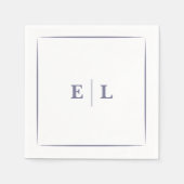 Twilight Bloom Minimal Wedding Serviette (Vorderseite)