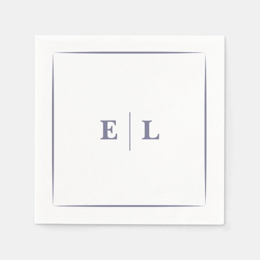 Twilight Bloom Minimal Wedding Serviette (Vorderseite)