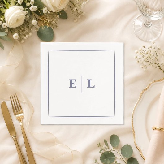 Twilight Bloom Minimal Wedding Serviette