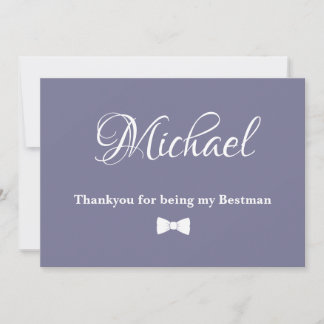 Twilight Bloom Minimaler Trauzeuge Thankyou Card Dankeskarte