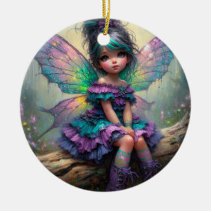 Twilight Blossom Fairy Keramik Ornament