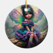 Twilight Blossom Fairy Keramik Ornament (Hinten)