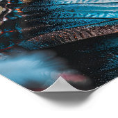 Twilight Blue: Macro Butterfly Flügel Poster (Ecke)