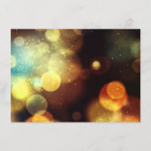 Twilight Bokeh Lights Hochzeitdetails Begleitkarte (Rückseite)