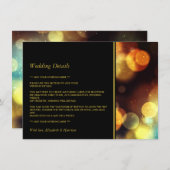 Twilight Bokeh Lights Hochzeitdetails Begleitkarte (Vorne/Hinten)